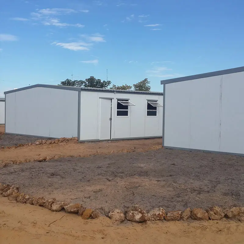 A Pioneer modular building on a cleared site under a clear sky